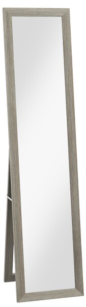 Specchio Verticale da Parete o da Terra 37x40x155 cm con Cornice in MDF Grigio