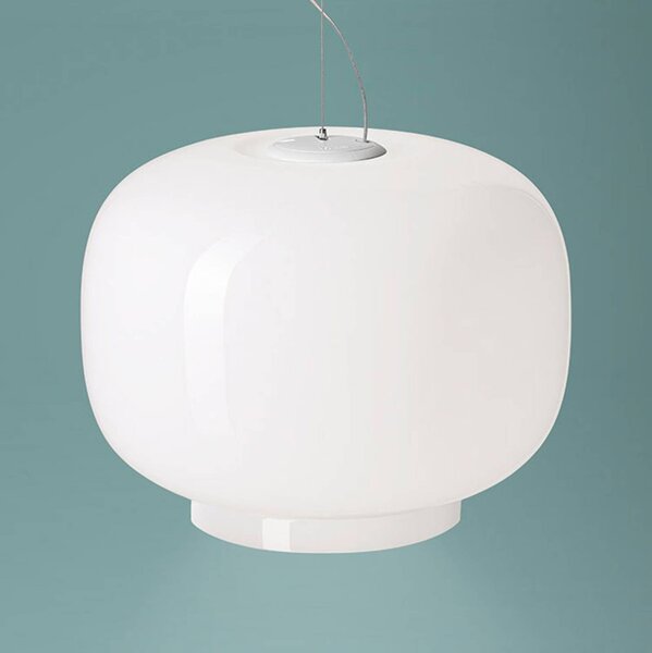 Foscarini Lampada a sospensione Chouchin 1 Bianco, dimmerabile, Bianco / Opale, Cucina, Vetro, Design, Lampada a sospensione