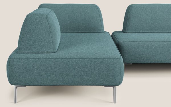 Newton divano panoramico modulare con schienali movibili T07 azzurro