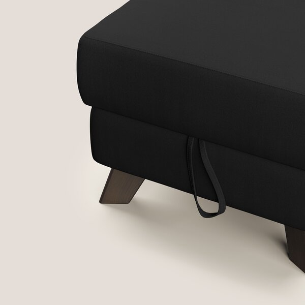 Moon Pouf contenitore e piedini alti in microfibra impermeabile T11 ne