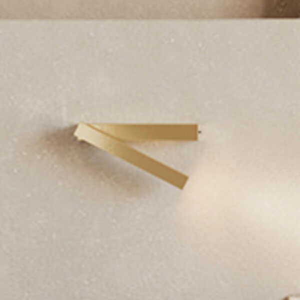 LEDS-C4 Applique da parete a LED Hall Slim, Ottone / Oro, Soggiorno / Sala da pranzo, Alluminio, Applique a LED