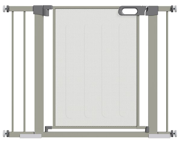 Cancelletto di Sicurezza per Cani Estensibile con Chiusura Automatica 75-103x76 cm Grigio