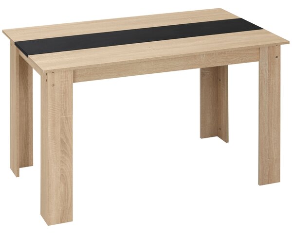 Tavolo da Pranzo Moderno per 4-6 Persone 120x69x75 cm Nero e Legno