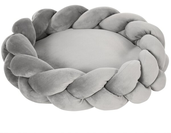Cuccia per Cani e Gatti Imbottito e Lavabile con Cuscino Separato 55x14 cm Grigio