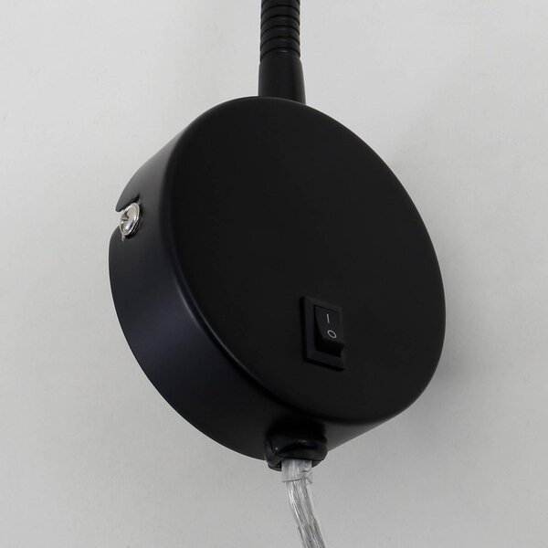 Briloner Applique da parete a LED Tusa, Nero, Camera da letto, Metallo, Moderno, Applique a LED