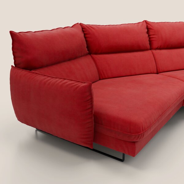 Monamour divano moderno angolare con opzione relax elettrico in microf