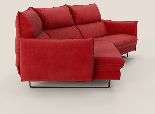 Monamour divano moderno angolare con opzione relax elettrico in microf