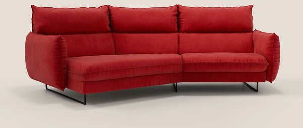 Monamour divano moderno angolare con opzione relax elettrico in microf