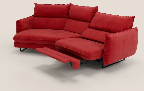 Monamour divano moderno angolare con opzione relax elettrico in microf