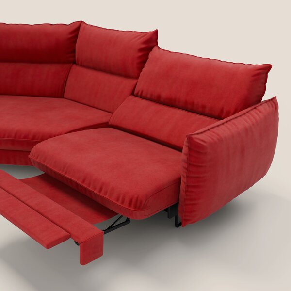 Monamour divano moderno angolare con opzione relax elettrico in microf