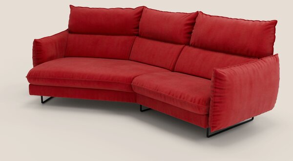 Monamour divano moderno angolare con opzione relax elettrico in microf