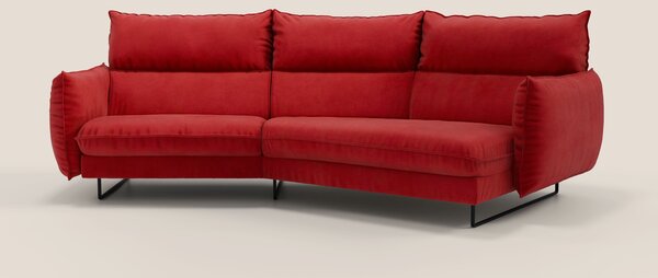 Monamour divano moderno angolare con opzione relax elettrico in microf