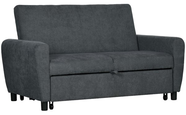 Divano Letto Singolo Clic Clac Schienale Regolabile 148x87x88 cm Velluto Grigio