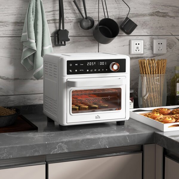 Forno Elettrico 1500W 13L 12 Programmi Friggitrice ad Aria Bianco