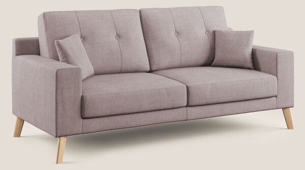 Danish divano moderno in tessuto morbido impermeabile T02 rosa