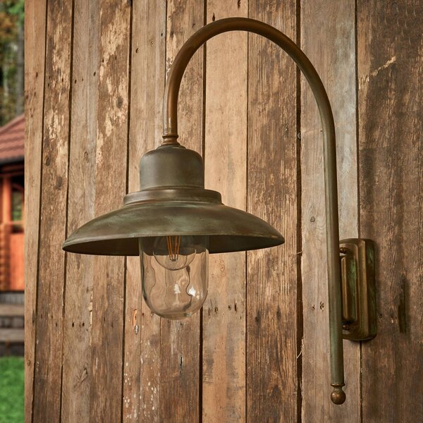 Moretti Luce Applique da esterno Casale, altezza 60 cm, ottone antico CASALE, Bronzo / Ottone antico, Ottone, Antico
