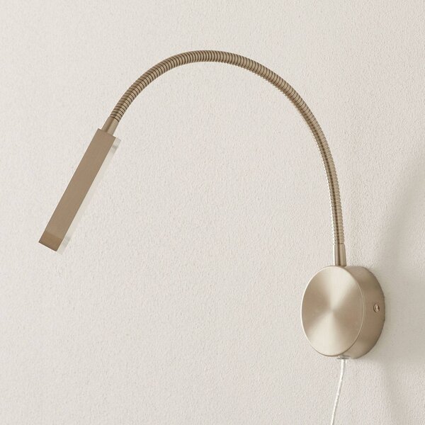 FISCHER & HONSEL Applique da parete a LED Raik, dimmerabile, Alluminio / Grigio / Zincato, Camera da letto, Metallo, Moderno, Applique a LED