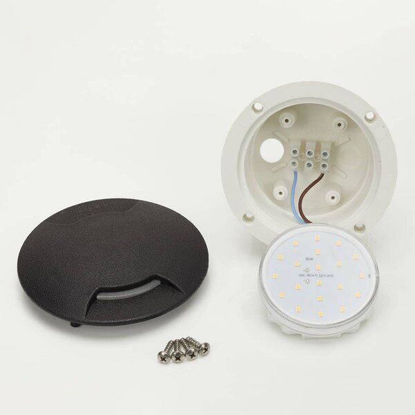 Fumagalli Lampada da incasso per pavimento a LED Ceci 120-2L in nero CCT, Nero, Plastica, Moderno, Faretto da incasso da terra