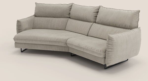 Monamour divano moderno angolare con opzione relax elettrico in microf