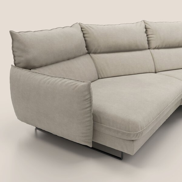 Monamour divano moderno angolare con opzione relax elettrico in microf
