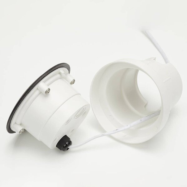 Fumagalli Lampada da incasso per pavimento a LED Ceci 120-2L in nero CCT, Nero, Plastica, Moderno, Faretto da incasso da terra