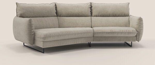 Monamour divano moderno angolare con opzione relax elettrico in microf