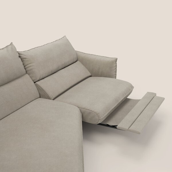 Monamour divano moderno angolare con opzione relax elettrico in microf