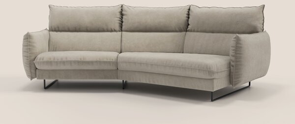 Monamour divano moderno angolare con opzione relax elettrico in microf