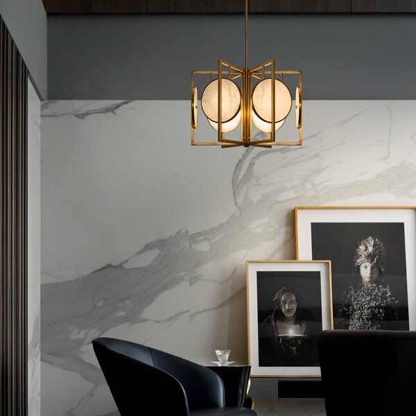 Maytoni Lampada a sospensione Marmo, dimmerabile, Ottone / Oro, Soggiorno / Sala da pranzo, Metallo, Moderno, Lampada a sospensione