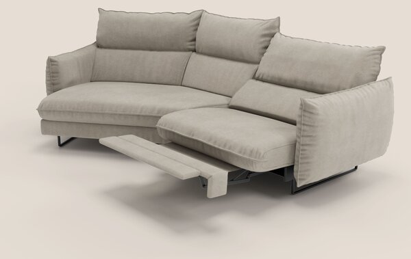 Monamour divano moderno angolare con opzione relax elettrico in microf