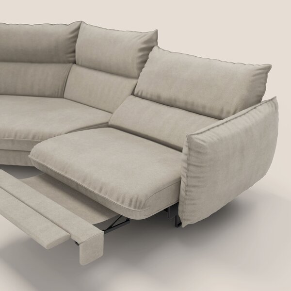 Monamour divano moderno angolare con opzione relax elettrico in microf
