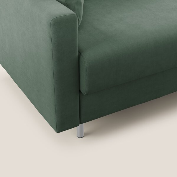 Megan divano letto angolare in microfibra smacchiabile T11 verde