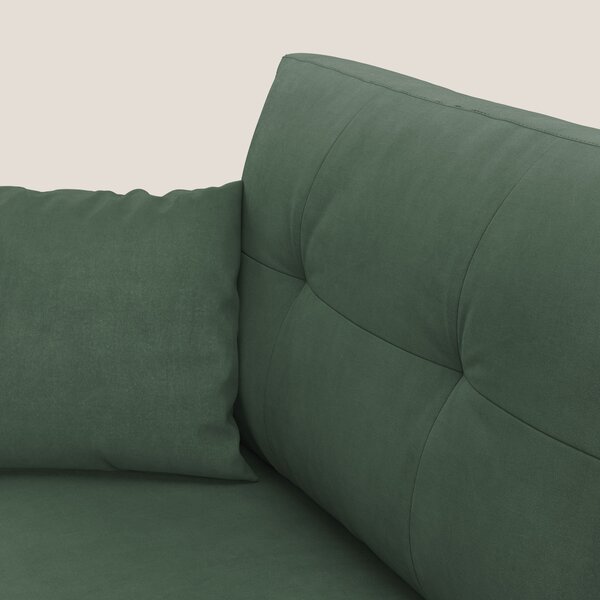 Megan divano letto angolare in microfibra smacchiabile T11 verde