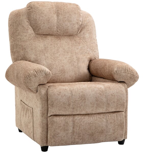 Poltrone Relax Reclinazione Manuale Poggiapiedi Estraibile Beige