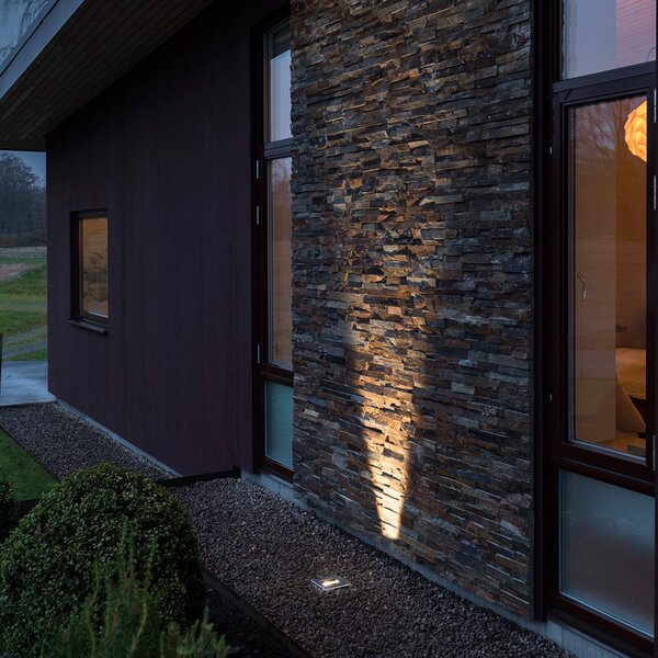 Konstsmide Malte spot LED da terra emissione flessibile 6W, Alluminio / Grigio / Zincato, Acciaio Inox, Moderno, Faretto da incasso da terra
