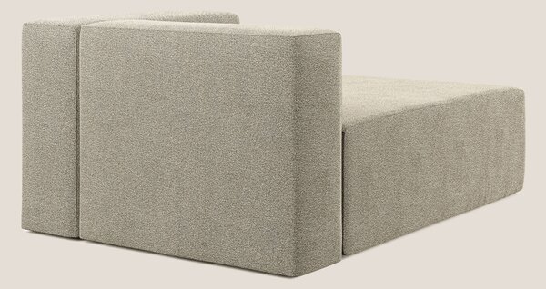 Nettuno modulo chaise longue in morbido tessuto bouclè T07 beige