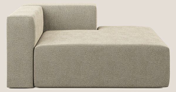 Nettuno modulo chaise longue in morbido tessuto bouclè T07 beige