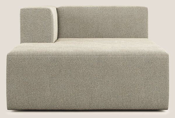 Nettuno modulo chaise longue in morbido tessuto bouclè T07 beige