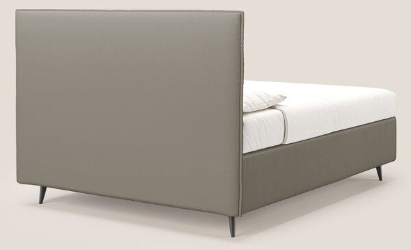 Greta letto contenitore dimensioni SLIM con testata trapuntata in ecop