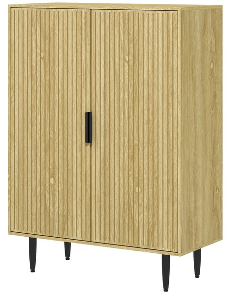 Scarpiera Salvaspazio 15 Paia di Scarpe 4 Ripiani Regolabili 80x38x110 cm Rovere
