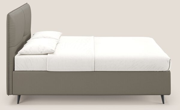 Greta letto contenitore dimensioni SLIM con testata trapuntata in ecop