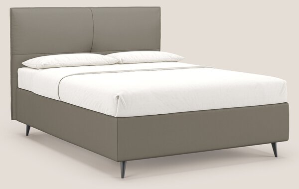 Greta letto contenitore dimensioni SLIM con testata trapuntata in ecop
