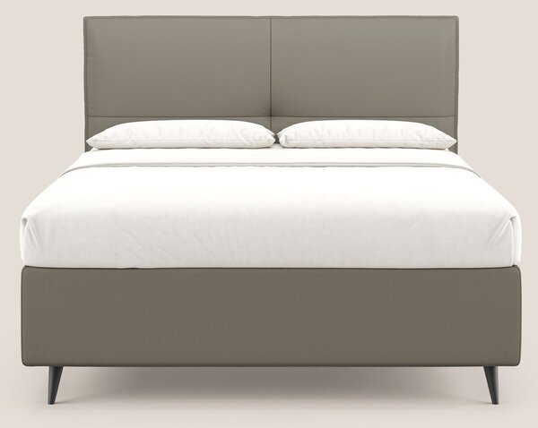 Greta letto contenitore dimensioni SLIM con testata trapuntata in ecop