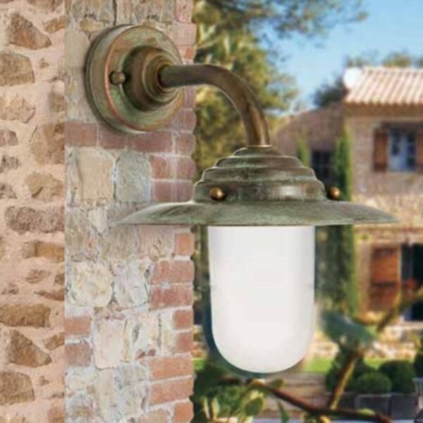 Moretti Luce Applique da esterni Antique, 26 cm, antico-rame ANTIQUE, dimmerabile, Rame, Ottone, Campagna / Rustiche