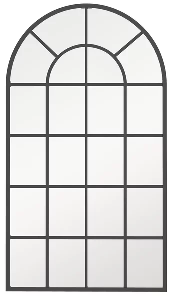 HOMCOM Specchio ad Arco per Casa e Ufficio con Montaggio a Parete, in Vetro e Metallo, 62x2.5x110 cm, Nero|Aosom