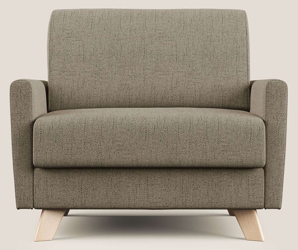 Edgar poltrona letto in tessuto felis impermeabile T03 marrone