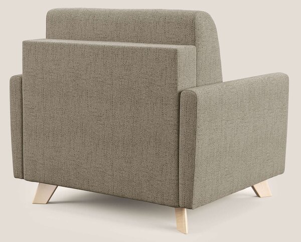 Edgar poltrona letto in tessuto felis impermeabile T03 marrone
