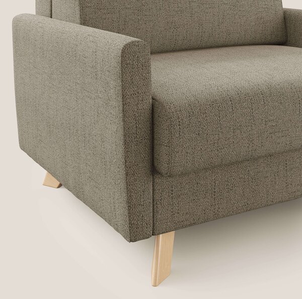 Edgar poltrona letto in tessuto felis impermeabile T03 marrone