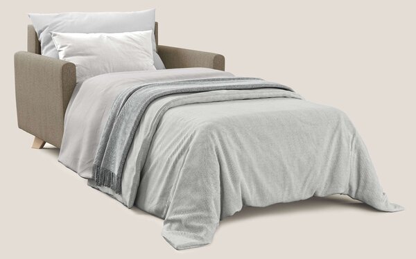 Edgar poltrona letto in tessuto felis impermeabile T03 marrone