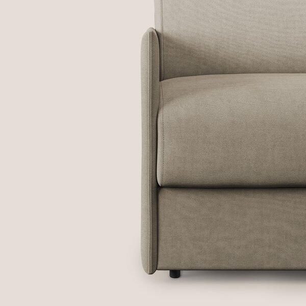 Evans poltrona letto in morbido tessuto impermeabile T02 beige